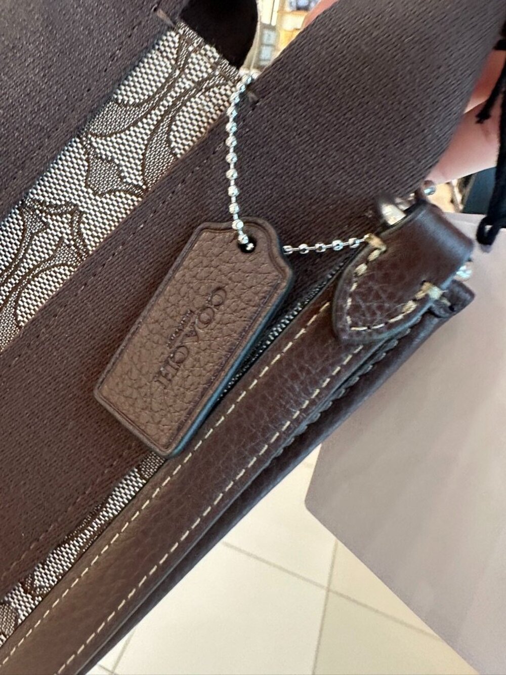 NWT! Coach CCL75 Smith Mini Tote Bag In Signature Jacquard Silver/Oak/Maple - Picture 2 of 11